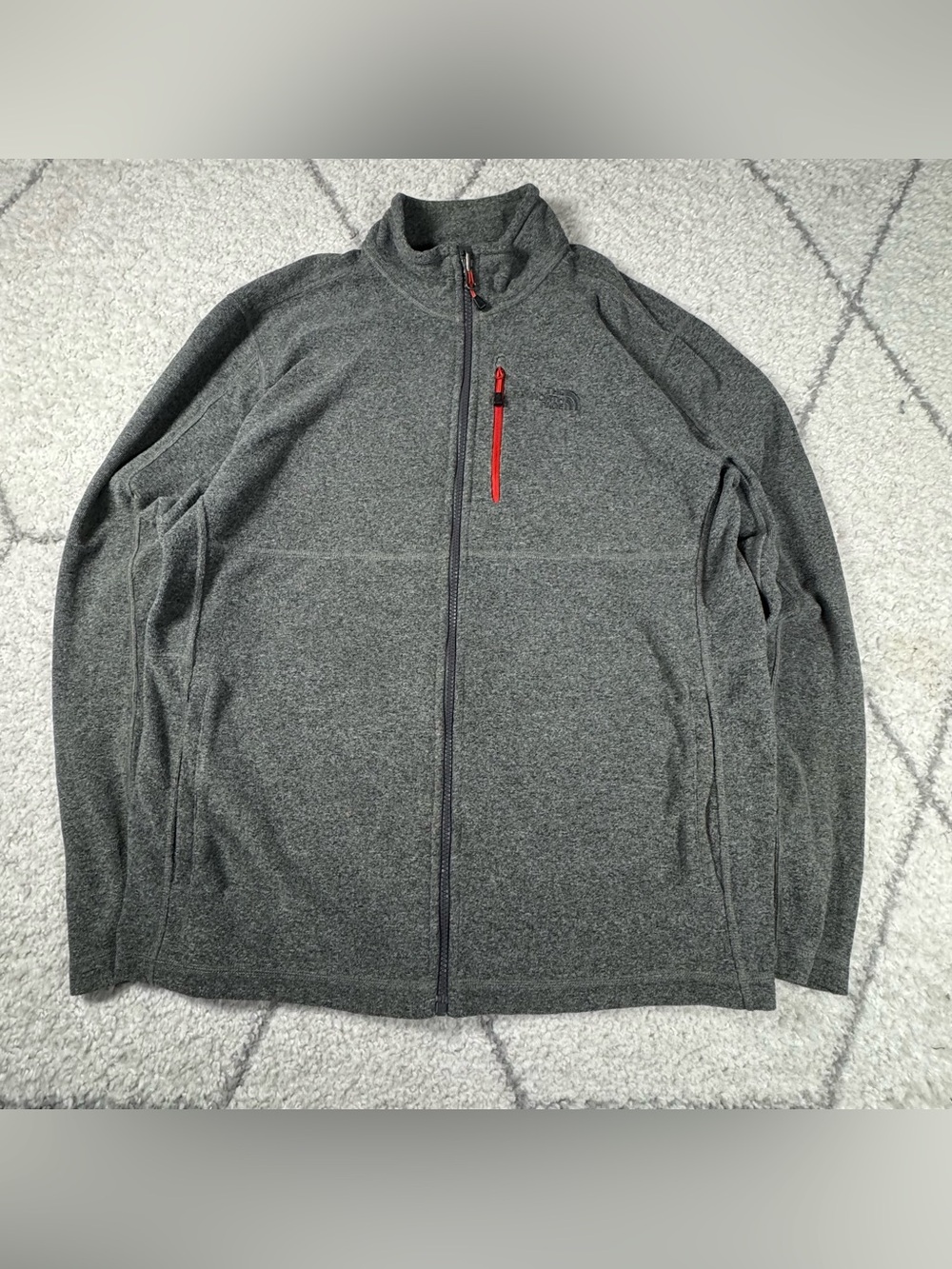 The North Face Men's Gray Full-Zip Fleece Jacket